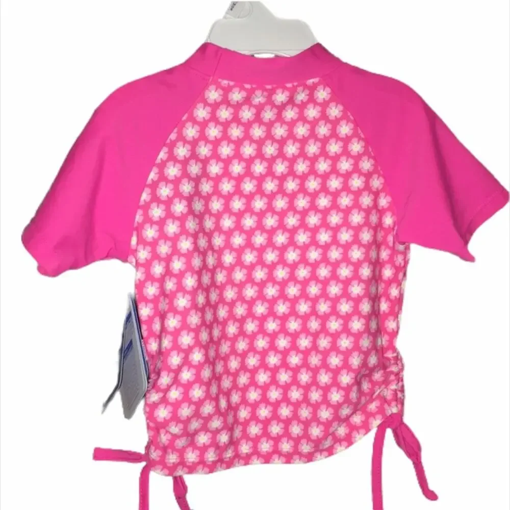 I Play Flower Swim Shirt Size 12 Months Pink